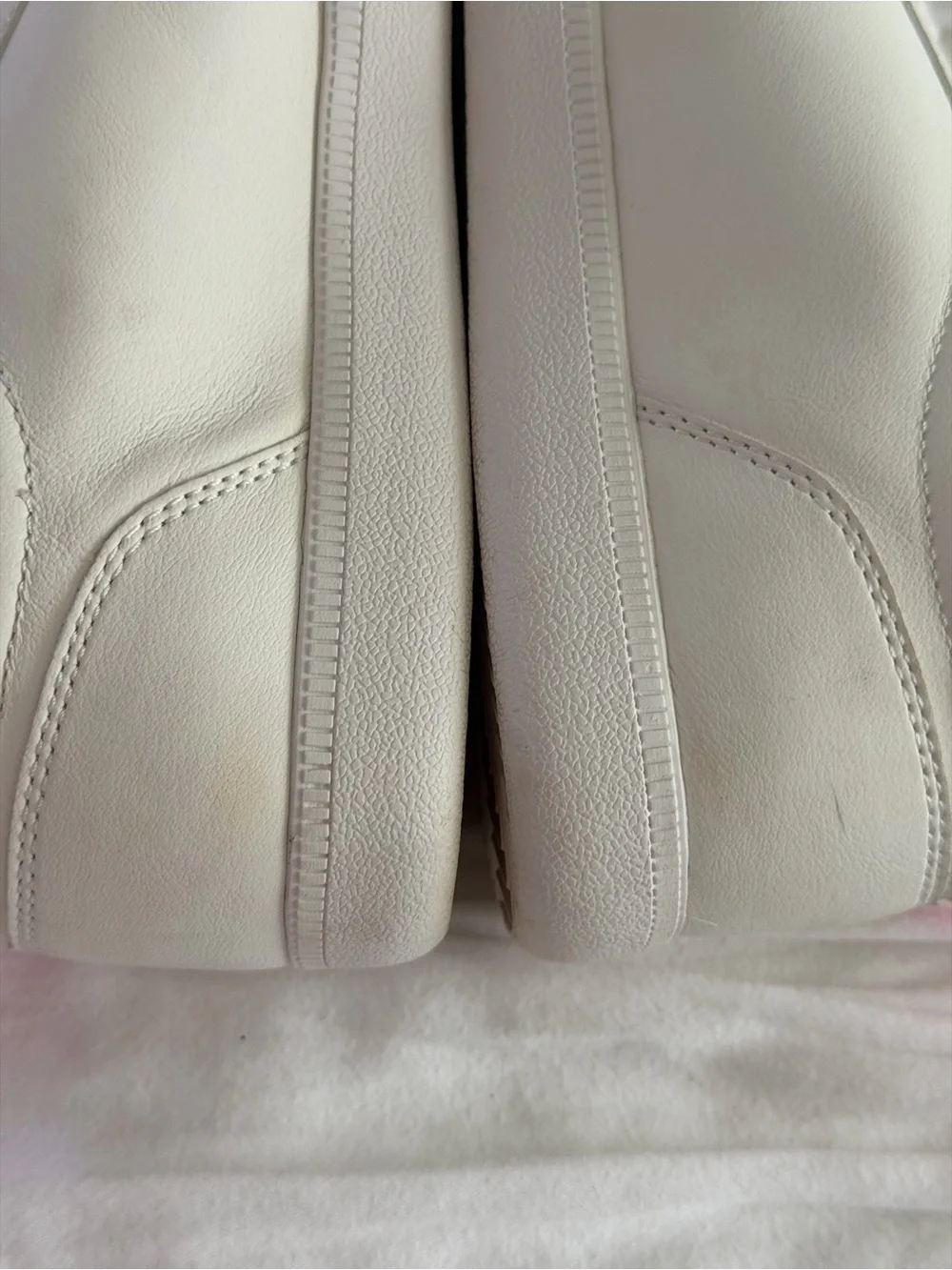 Vintage Havana Crisp White Pink Leather Sneakers Size 7.5